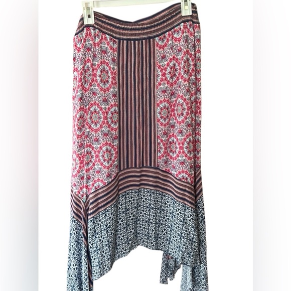 New Directions Belk Boho Peasant Skirt M | High-Low | Stretch Waist - Picture 2 of 5